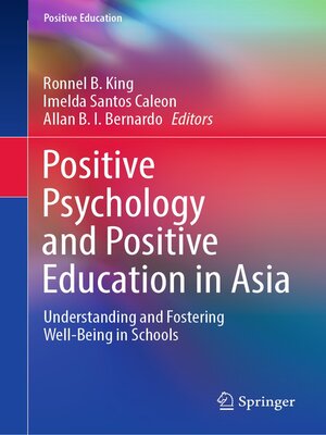 cover image of Positive Psychology and Positive Education in Asia